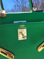Hermes Kelly 28cm Apple Green Real Togo leather gold hardware bag handbag purse