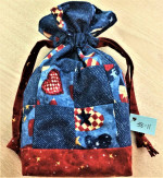 Brand New Handcrafted Drawstring Purse / Bag - 9.5"T x 7.5"W