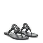 NEW TORY BURCH MILLER SANDAL, LEATHER, BLACK, SIZE 6.5, W/DUST BAG