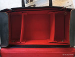 Medium Size Black Sample Bag-Size 15"W 7"D 10" Tall-Red Inside-NICE