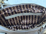 VINTAGE TIGNANELLO METALLIC SILVER PEBBLE GRAIN LEATHER SATCHEL BAG