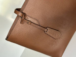 Burberry Ardwell Calf Grain Leather Tote Bag Tan 8052855