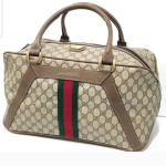Vintage Gucci Sherry GG Supreme Small boston weekender travel bag