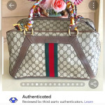Vintage Gucci Sherry GG Supreme Small boston weekender travel bag