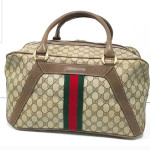 Vintage Gucci Sherry GG Supreme Small boston weekender travel bag