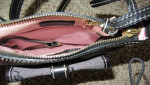 Dooney & Bourke~ black/gray, Jacquard cross body bag.