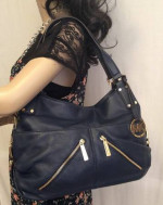 Brand New Michael Kors Black Large Leather Shoulder Bag.
