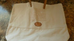 Olive and Poppy Brand Cream Canvas Wine Lover Tote Transport Bag Shopp