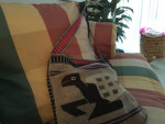 Wool shoulder tote bag from Peru