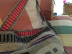 Wool shoulder tote bag from Peru