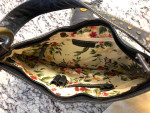 Vintage Fina Firenze Black Leather Cowhide Satchel Shoulder Bag Purse.