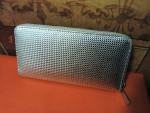 NEW Silver Wallet / Wristlet Accordion ELA Brand W/ Dust Bag