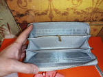 NEW Silver Wallet / Wristlet Accordion ELA Brand W/ Dust Bag