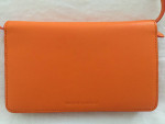 RALPH LAUREN LEATHER CROSSBODY WOMEN'S BAG, ORANGE, DUST BAG, BOX, NEW