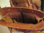Big Brown Messenger Bag/ Tote Raw Leather Inside