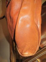 Big Brown Messenger Bag/ Tote Raw Leather Inside
