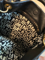 Marc jacobs black leather hobo bag