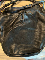 Marc jacobs black leather hobo bag