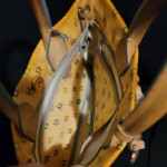 Dooney & Bourke Yellow & Multicolored Nylon & Leather Bag