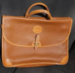 Vintage Brown and British Tan Leather Dooney & Bourke Messenger Bag