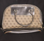 Dooney & Bourke Grey & Black Canvas & Leather Bag