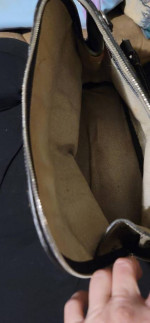 Dooney & Bourke Grey & Black Canvas & Leather Bag