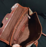 Coach Maroon Canvas and Leather Bag