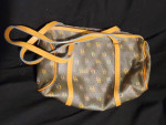 Dooney & Bourke Dark Brown & Multicolored Nylon & Leather Bag