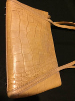 REDUCED - MONSAC Alligator Embossed Leather Bag