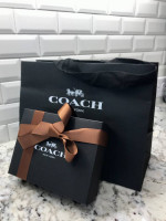 Coach - Men's leather card case $ clip new w/box bag