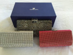 Swarovski Crystal Power Rock Black/Silver Evening Bag, Clutch, NEW