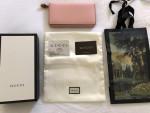 GUCCI WOMENS ZIP AROUND WALLET, POWDER PINK, DUST BAG, BOX, RECPT, NEW