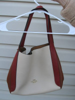 Coach Hadley Hobo Color Block Shoulder Bag Leather Handbag Style 76088