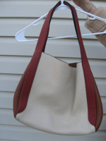 Coach Hadley Hobo Color Block Shoulder Bag Leather Handbag Style 76088