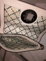Kate Spade New York Tan Light Gray Leather Crossbody Bag Purse