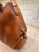 Michael Kors Brown Leather Hobo Bag Purse