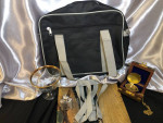 Black and silver travel bag