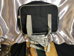 Black and silver travel bag