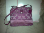 New Condition-Coach Hang Bag F19450 Signature Outline C Sateen