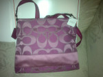 New Condition-Coach Hang Bag F19450 Signature Outline C Sateen