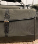 Polo Ralph Lauren Travel Large Rolling Suitcase Duffle Green Canvas Leather Bag