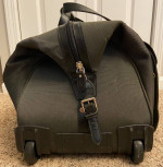 Polo Ralph Lauren Travel Large Rolling Suitcase Duffle Green Canvas Leather Bag