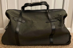 Polo Ralph Lauren Travel Large Rolling Suitcase Duffle Green Canvas Leather Bag