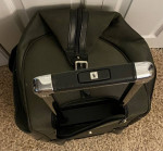 Polo Ralph Lauren Travel Large Rolling Suitcase Duffle Green Canvas Leather Bag