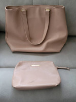Pink Steve Madden Purse Handbag + Make Up Bag