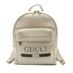 GUCCI Leather Gucci Print rucksack Backpack bag
