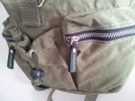 FIFA World Cup Soccer Army Green Zip Pocket Backpack Souvenir Book Bag