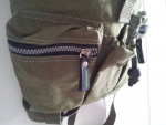 FIFA World Cup Soccer Army Green Zip Pocket Backpack Souvenir Book Bag
