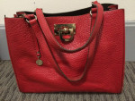 DKNY RED TOTE BAG / DONNA KARAN