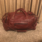 Red Leather Duffle Bag